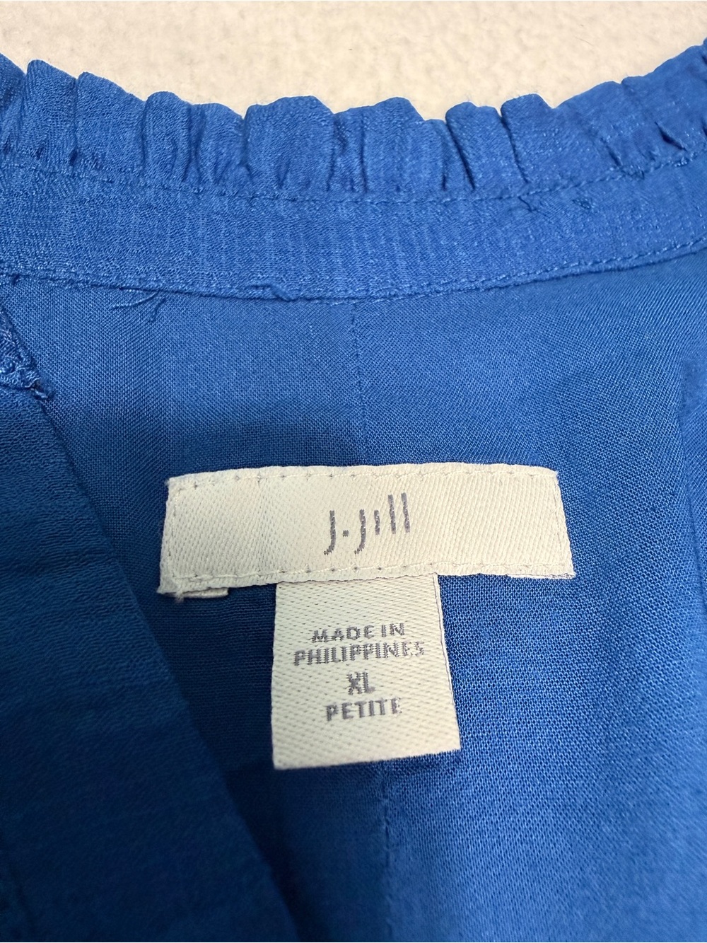 J. Jill Ruffled Oceanic Tiered Button Front Midi Dress Size XL P #2567 - Picture 6 of 9